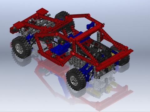 Lego Technic Car 3D Принт Модель