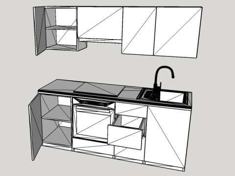 Kitchen furniture 3D Model