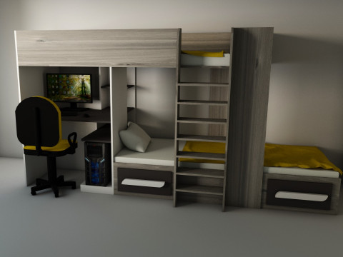 Bunk bed 3D Model