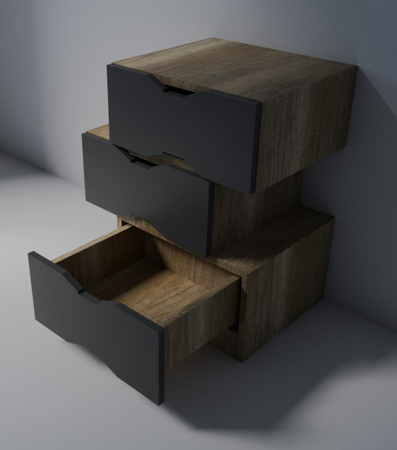 Bedside table Model 3D .c4d .max .obj .3ds .fbx .stl .blend