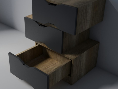 Bedside table 3D 모델