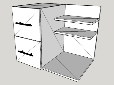 Bedside table 3D 모델