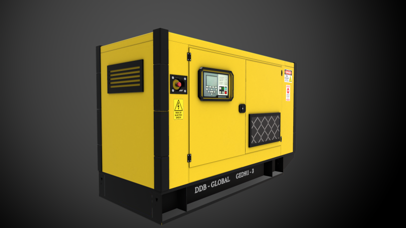 Power Generator 3D Model .c4d .max .obj .3ds .fbx .stl .blend 