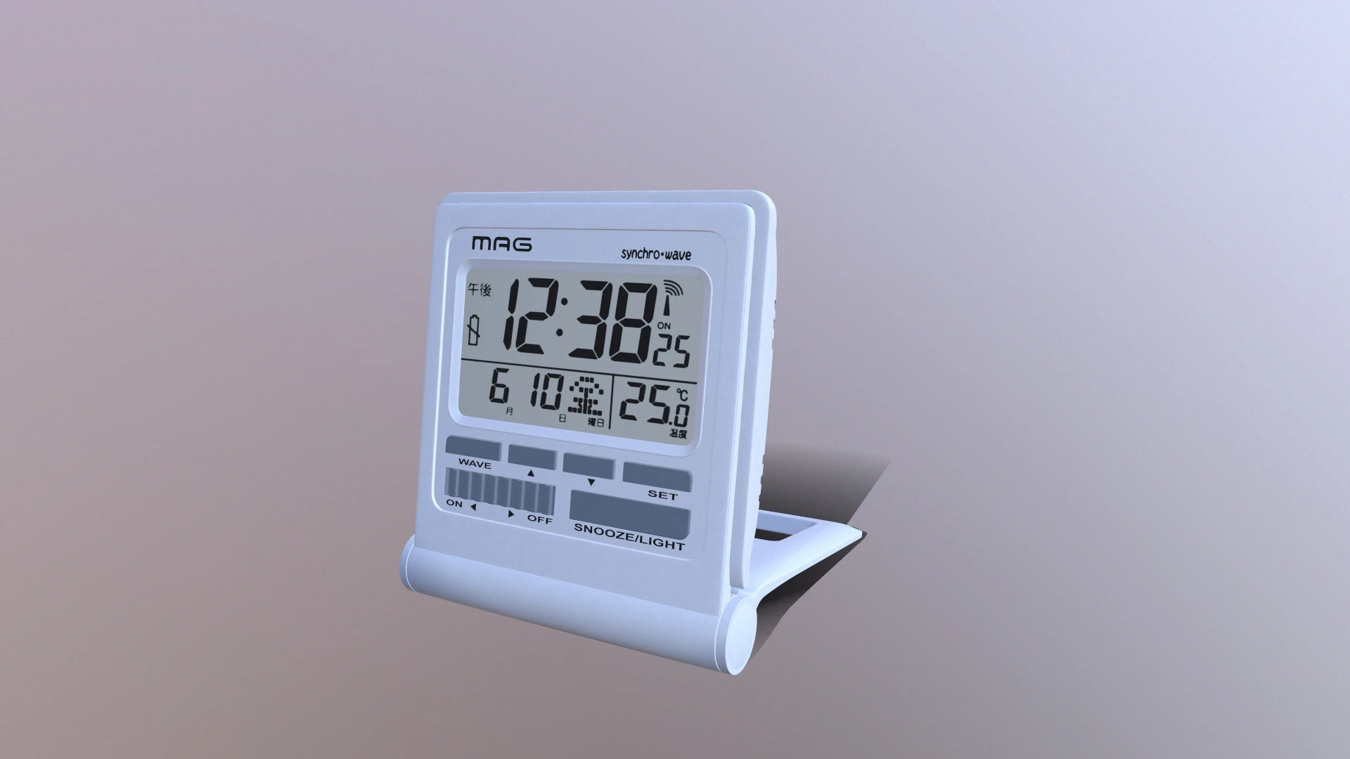 Mag Digital Atomic Alarm Clock 3D Model .c4d .max .obj .3ds .fbx .stl .blend