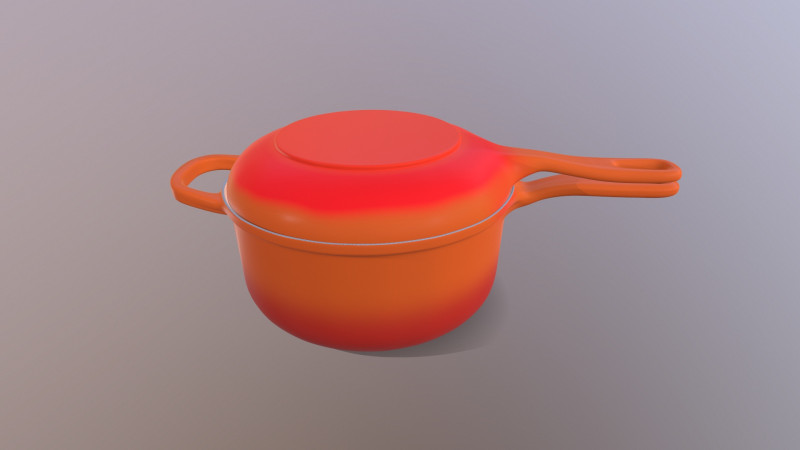 Pan Le Creuset Modelo 3D .c4d .max .obj .3ds .fbx .stl .blend 