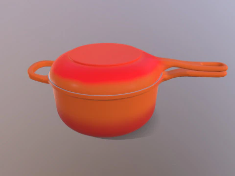 Pan Le Creuset Modello 3D