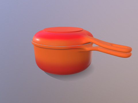 Pan Le Creuset Modelo 3D