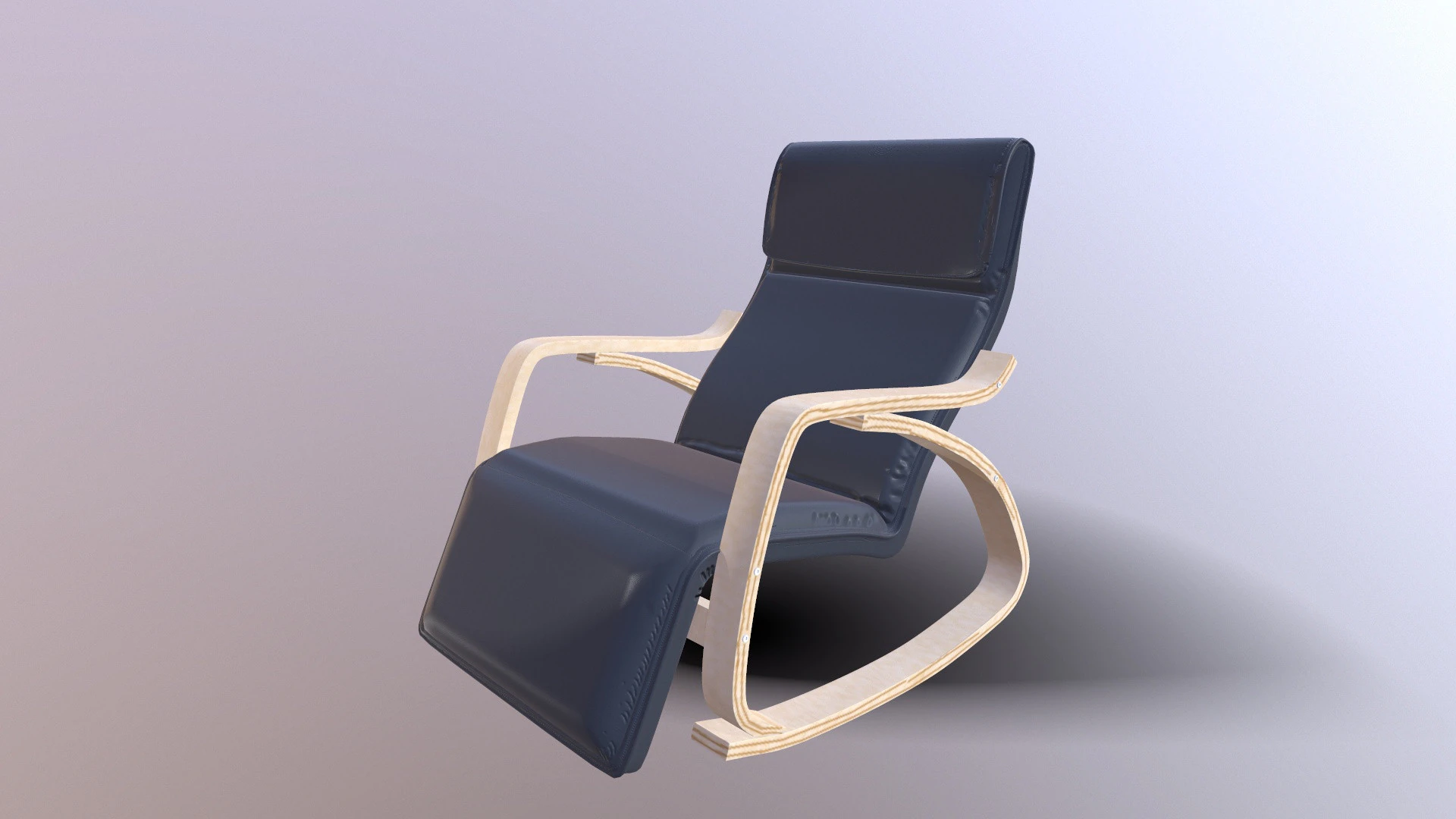 Rocking Chair 3D Model .c4d .max .obj .3ds .fbx .stl .blend 