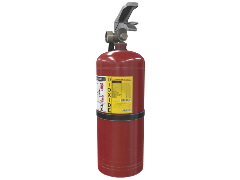 Fire Extinguisher Carbon dioxide 3D Model