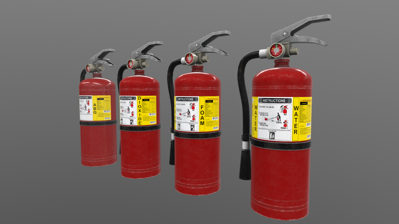 Fire Extinguisher ABG Carbon Foam Water 3D 모델 .c4d .max .obj .3ds .fbx .stl .blend 
