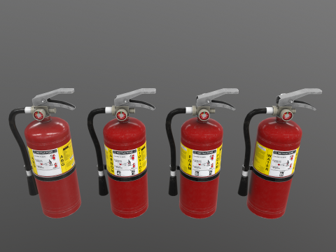 Fire Extinguisher ABG Carbon Foam Water 3D 모델
