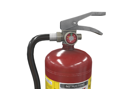Fire Extinguisher ABG Carbon Foam Water 3D 모델