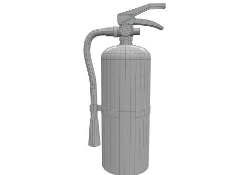 Fire Extinguisher ABG Carbon Foam Water 3D 모델
