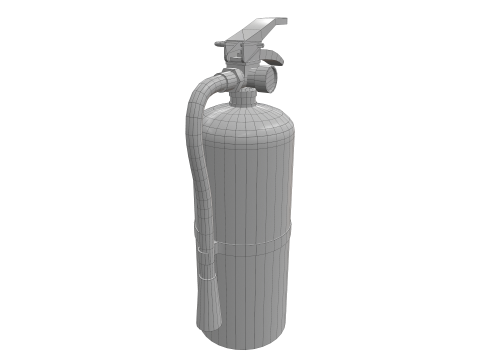 Fire Extinguisher ABG Carbon Foam Water 3D 모델