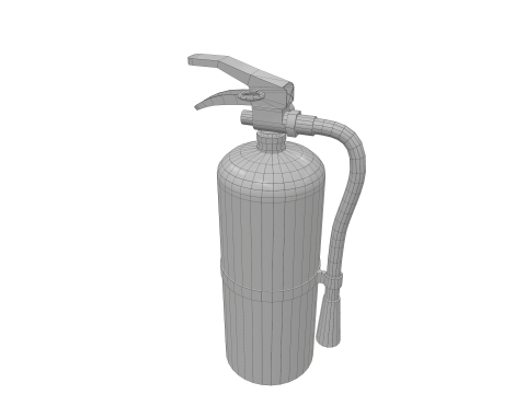 Fire Extinguisher ABG Carbon Foam Water 3D 모델