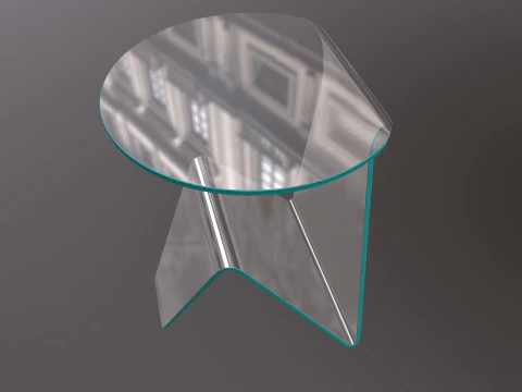 Glass Table 3D Model