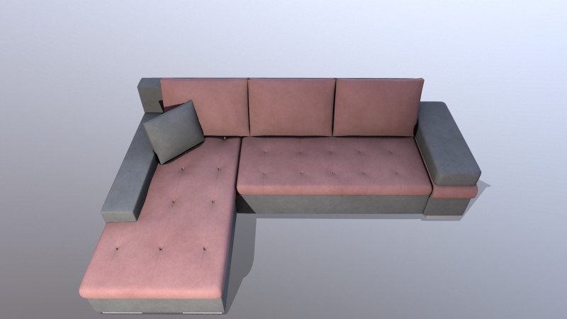 L shape Leather Sofa 3Dモデル .c4d .max .obj .3ds .fbx .stl .blend 