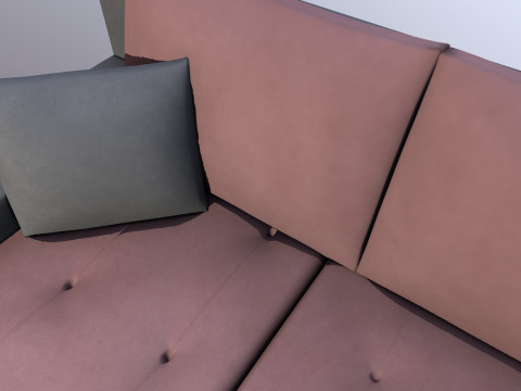 L shape Leather Sofa 3Dモデル