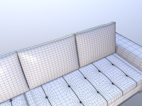 L shape Leather Sofa 3Dモデル