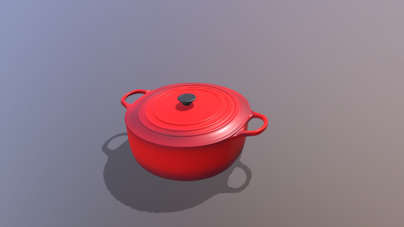 Le Creuset cookware 3D Model .c4d .max .obj .3ds .fbx .stl .blend 