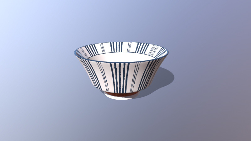 Rice Bowl Stylish Model 3D .c4d .max .obj .3ds .fbx .stl .blend 