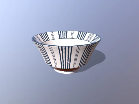 Tigela de arroz elegante Modelo 3D