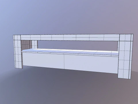 M&oacute;vel de TV para sala de estar Modelo 3D
