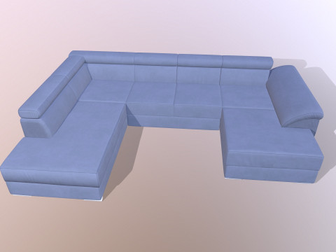 Sofa 7-Seater 3D Model