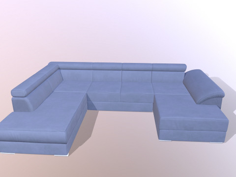 Sofa 7-Seater 3D मॉडल