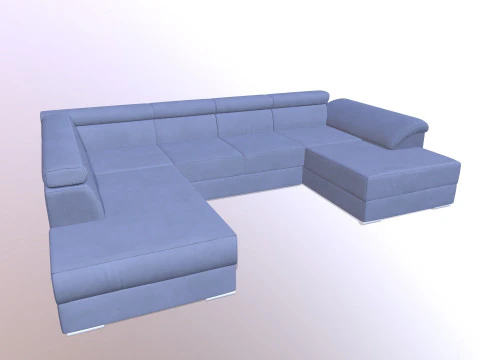 Sofa 7-Seater 3D Model