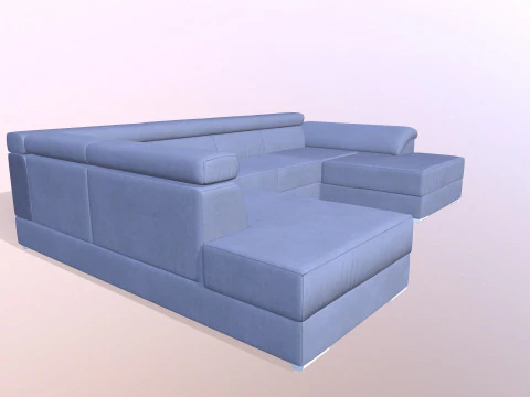 Sofa 7-Seater 3D Model