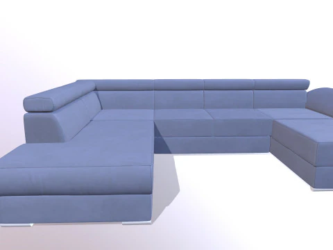 Sofa 7-Seater 3D Model