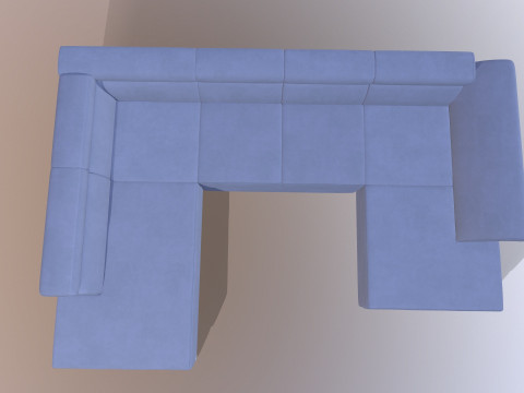 Sofa 7-Seater 3D मॉडल