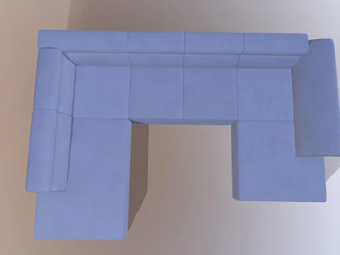 Sofa 7-Seater 3D Model