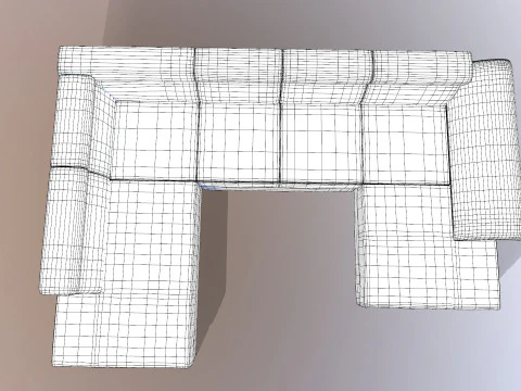 Sofa 7-Seater 3D Model