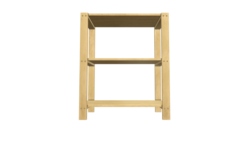 Wooden Rack Modello 3D .c4d .max .obj .3ds .fbx .stl .blend 