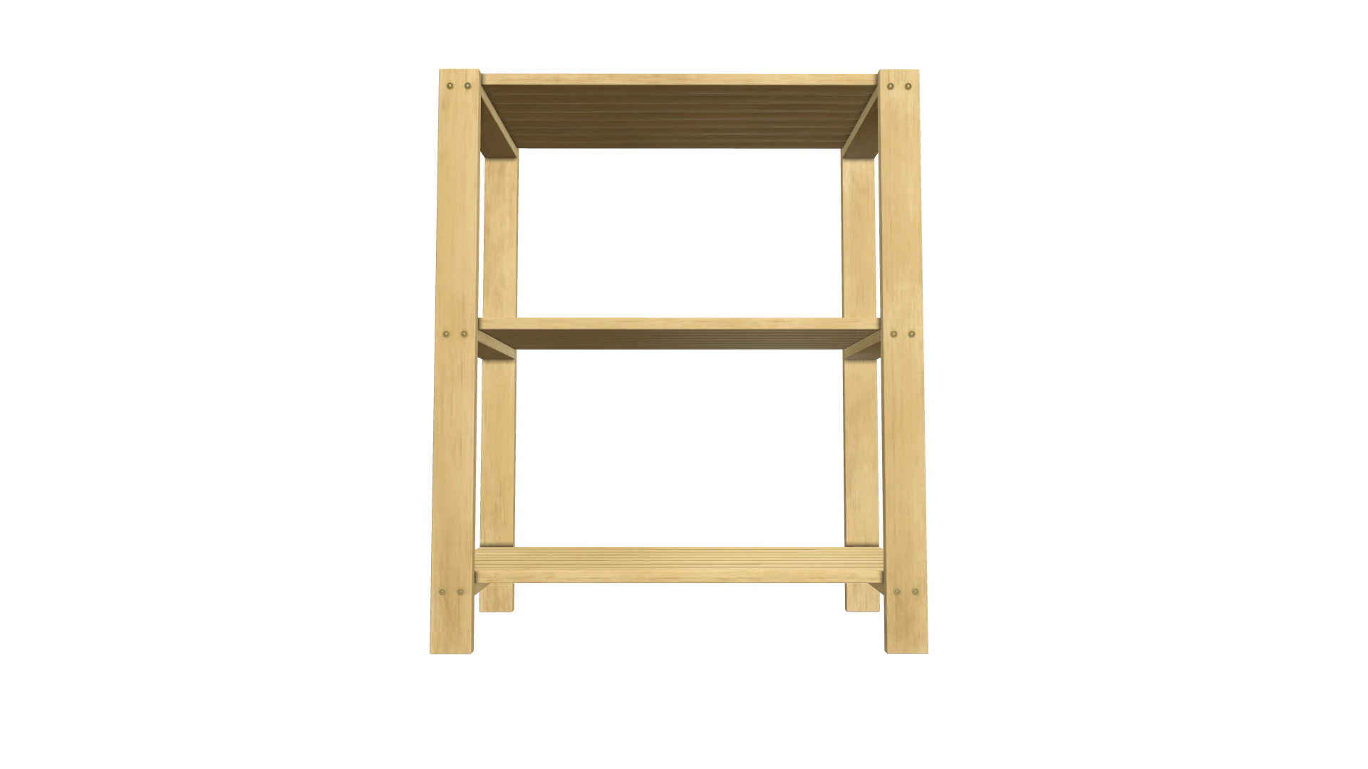 Wooden Rack 3D Model .c4d .max .obj .3ds .fbx .stl .blend