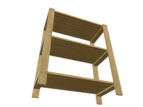 Wooden Rack Modello 3D