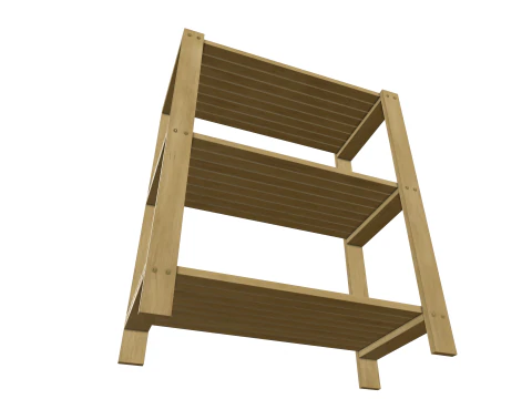 Wooden Rack 3D Model