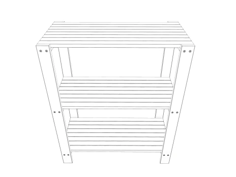 Wooden Rack 3D Model