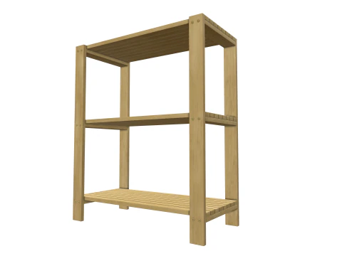 Wooden Rack 3D Model