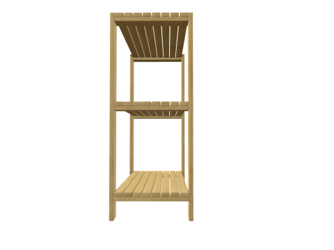 Wooden Rack Modello 3D