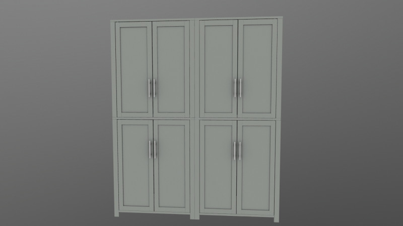 Wooden Almirah 3D Модель .c4d .max .obj .3ds .fbx .stl .blend 