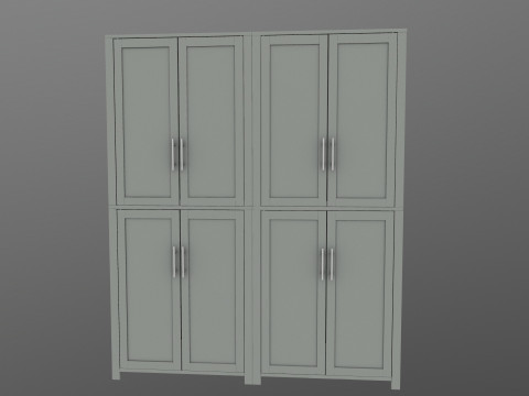 Wooden Almirah Modelo 3D