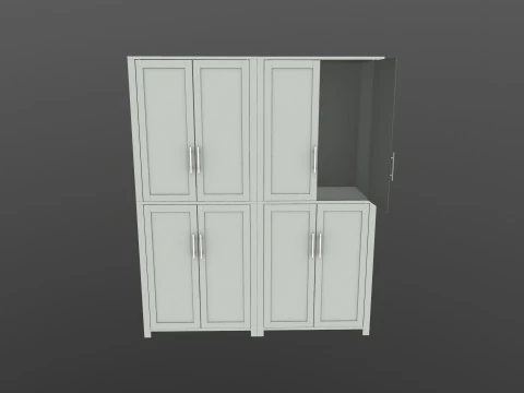 Wooden Almirah 3D Model