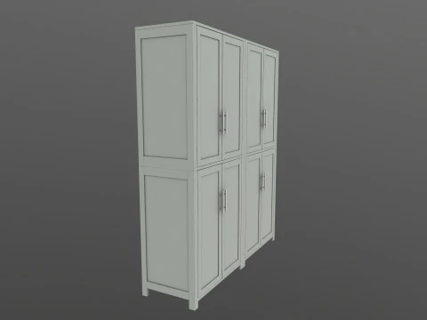 Wooden Almirah 3D Model