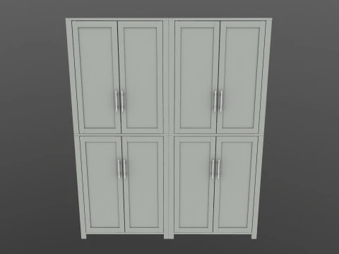 Wooden Almirah 3D Model