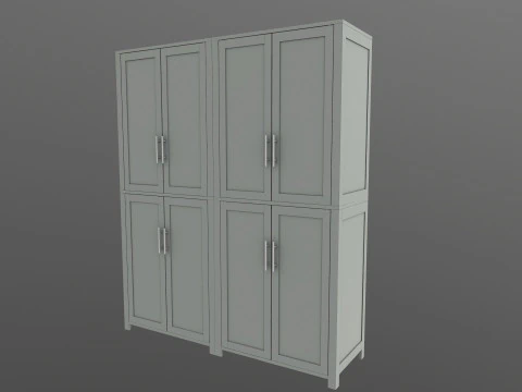 Wooden Almirah 3D Model