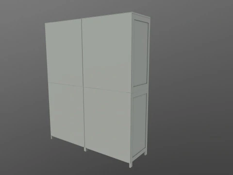 Wooden Almirah 3D Model