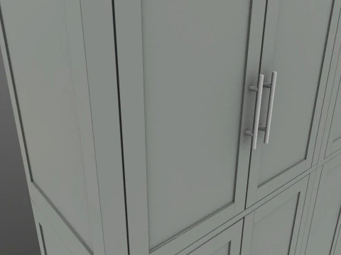 Wooden Almirah 3D Model
